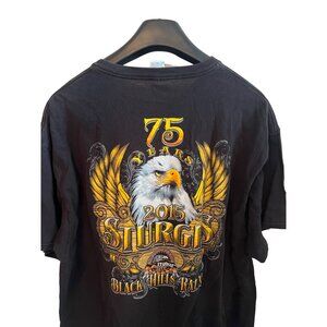 Sturgis 2015 Black Hills Rally Tshirt 75th Anniversary Delta Pro Weight Men's 2x
